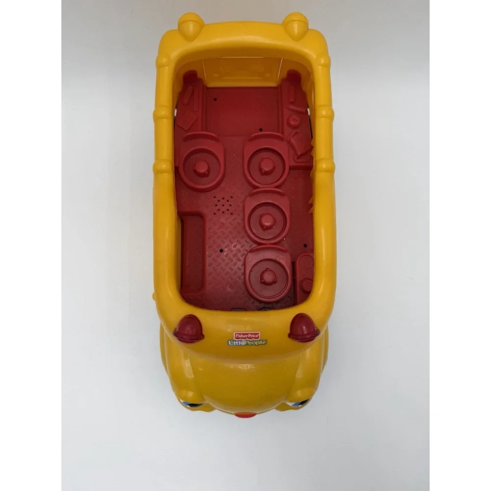 2005 FISHER PRICE LITTLE PEOPLE LIL' MOVERS SCHOOL BUS LIGHT SOUND MUSIC TESTED